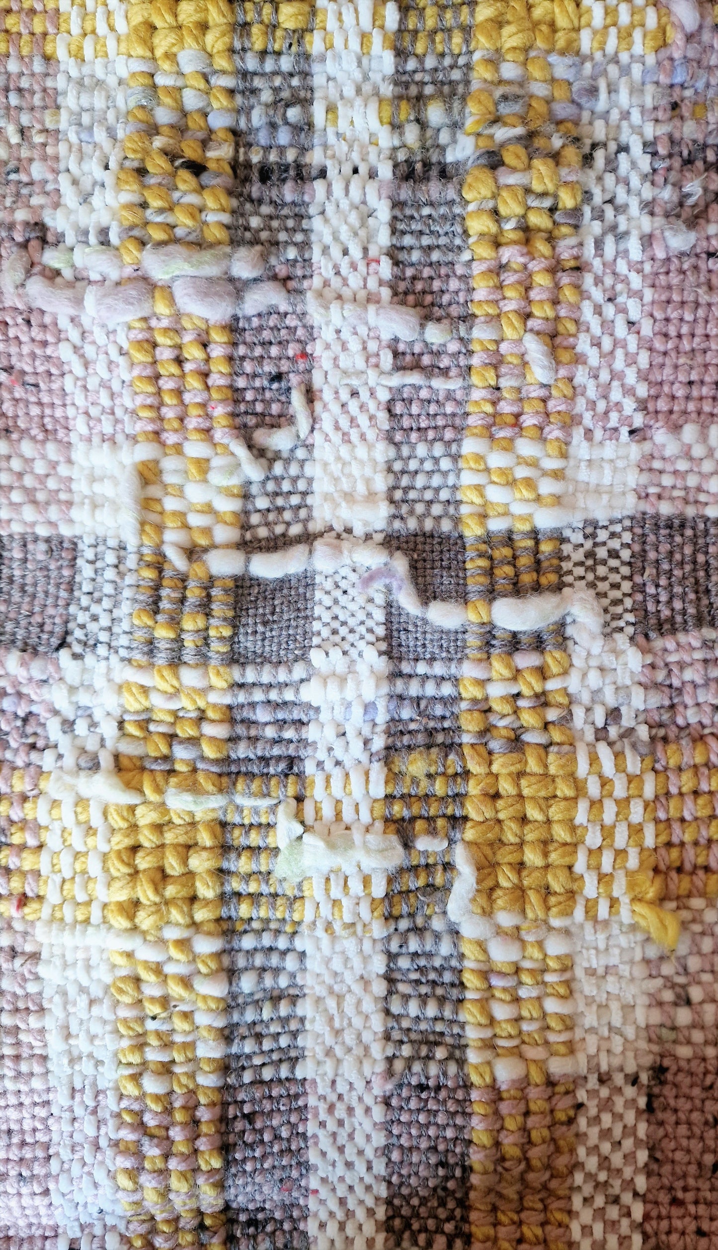 Hand Woven Scarf - Mustard, Dusky Pink & Brown
