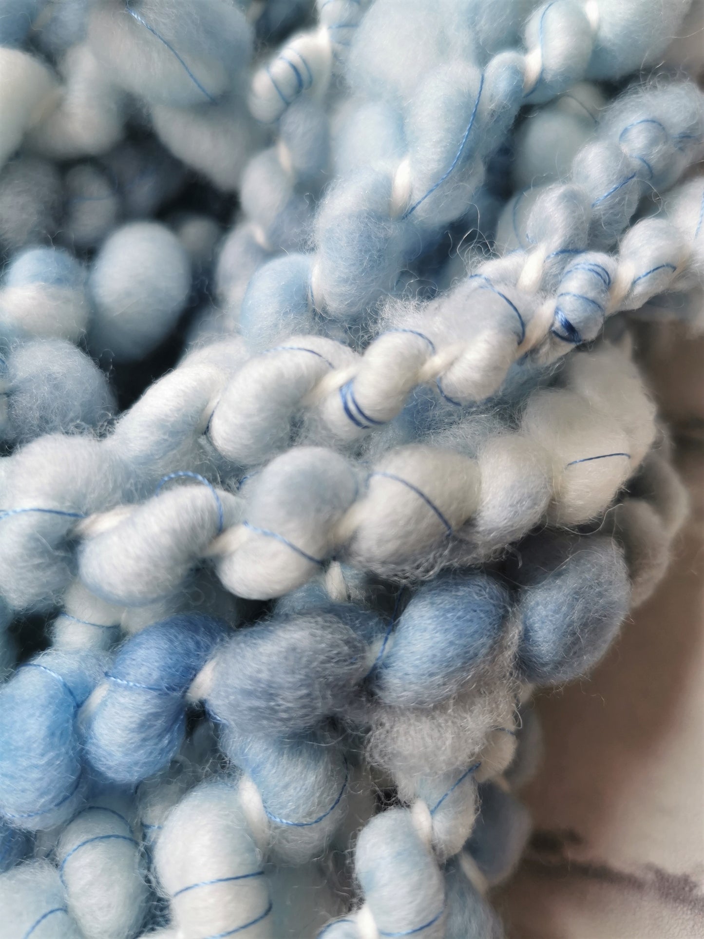 Blue Skies 2 - Handspun Art Yarn
