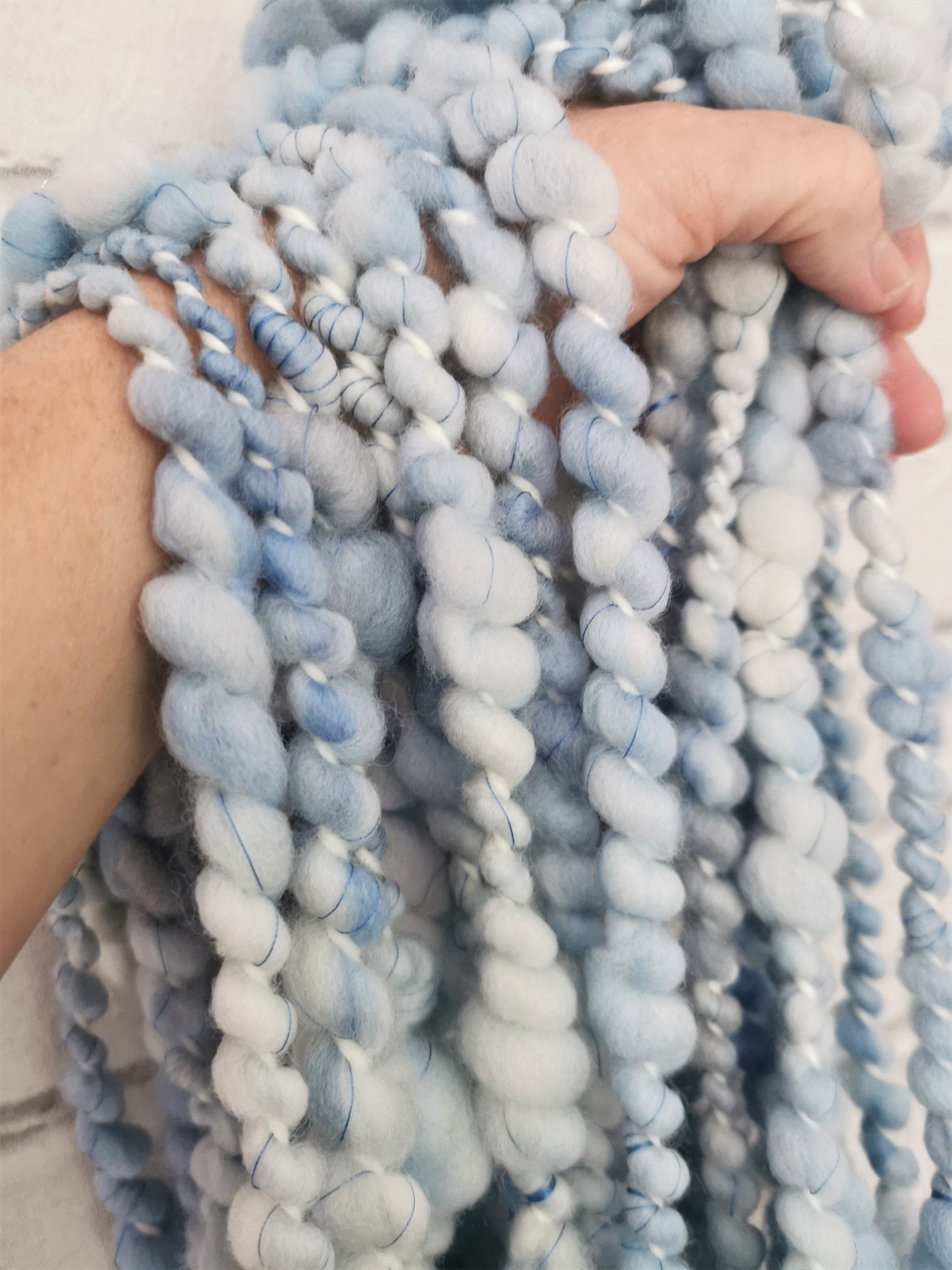 Blue Skies 2 - Handspun Art Yarn