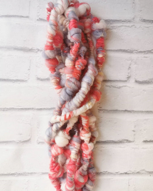 Coral & Seal - Handspun Art Yarn