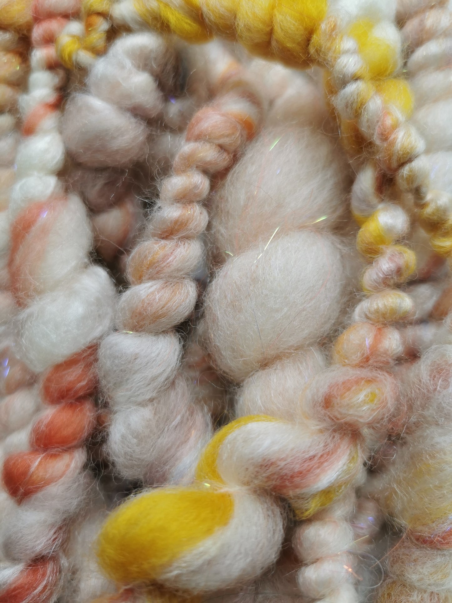 Snow Leaves - Handspun Art Yarn