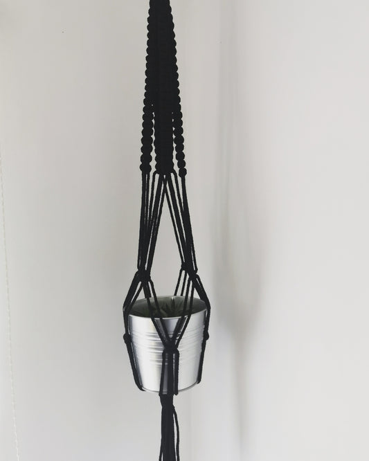 Macrame Plant Hanger - Black