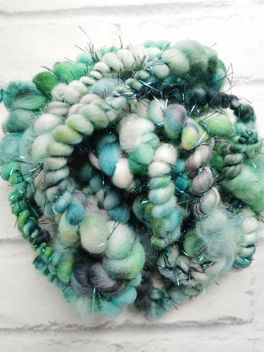 Emerald Pine - Handspun Art Yarn