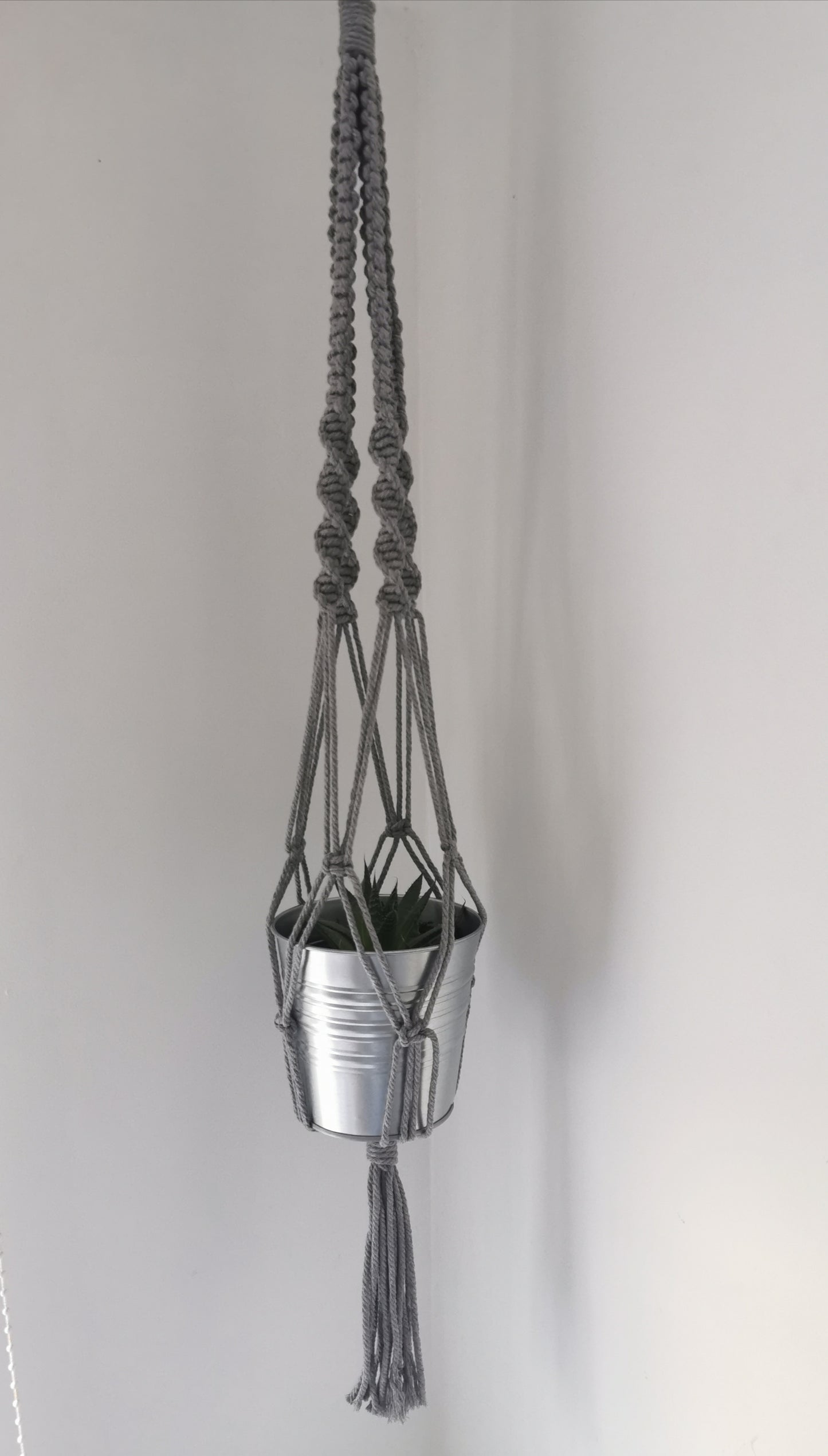 Macrame Plant Hanger - Grey