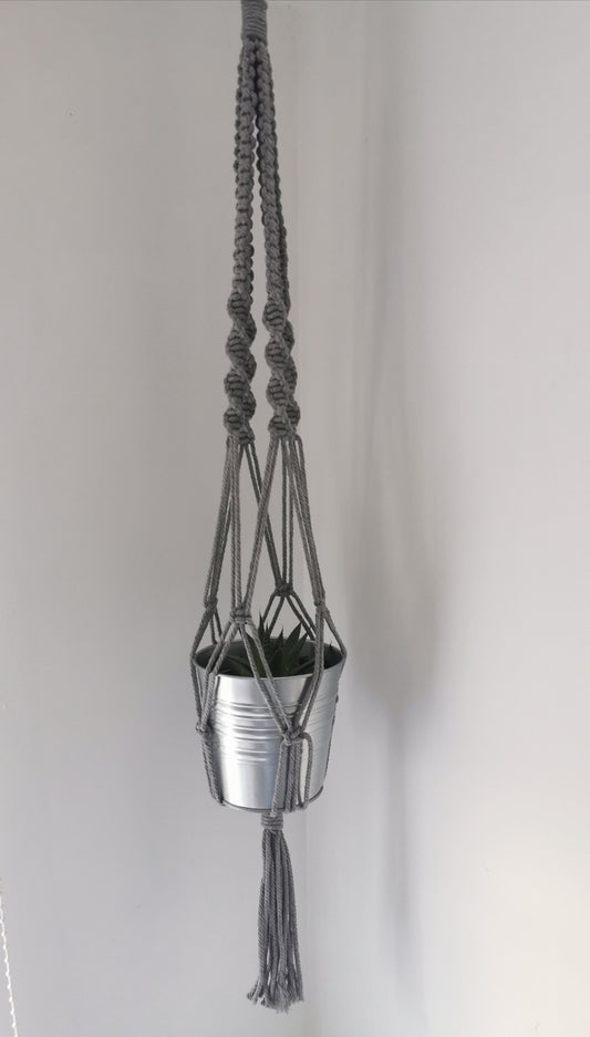 Macrame Plant Hanger - Grey