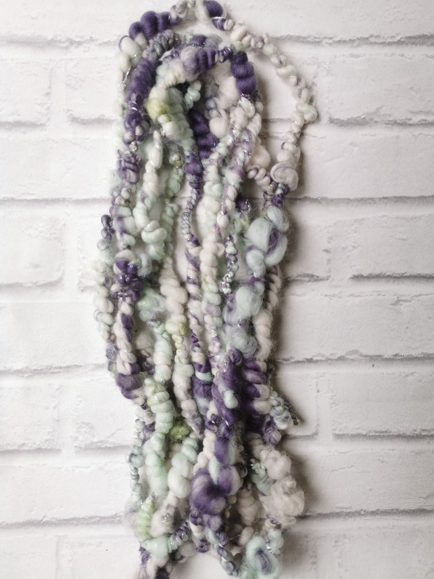 Violet & Peppermint - Handspun Art Yarn