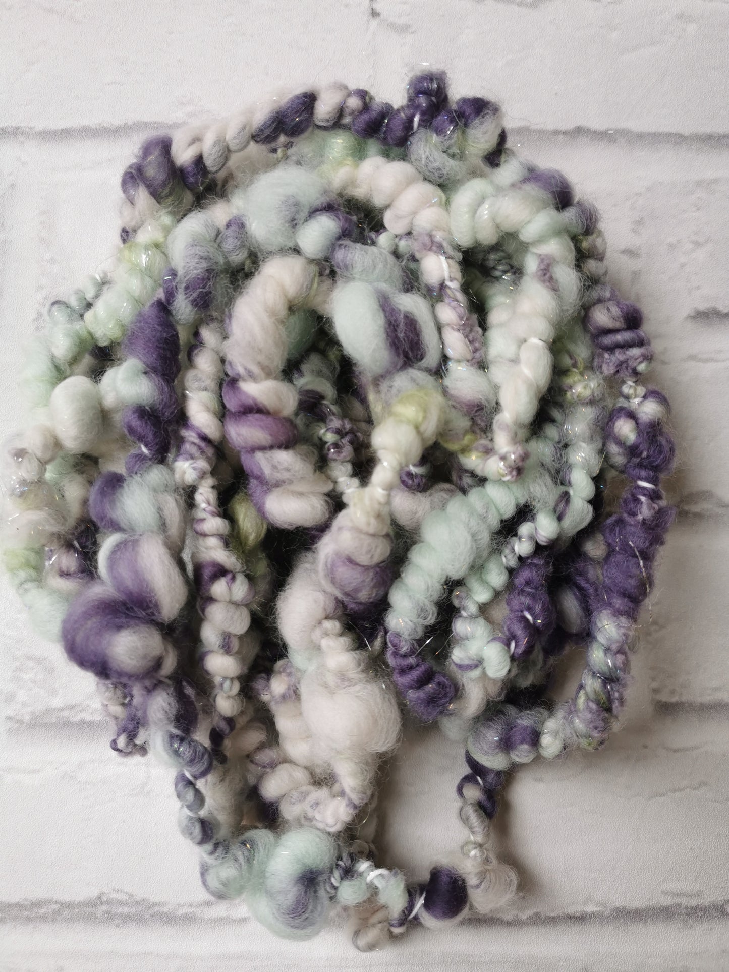 Violet & Peppermint - Handspun Art Yarn